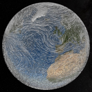 Jordkloden med vejrstrømme