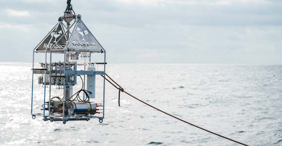 The researchers will use this custom-built autonomous underwater laboratory to study microbial activity in low-oxygen marine areas.