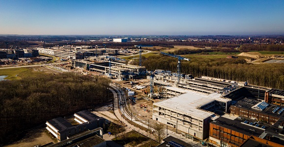 Dronebillede af Nyt SUND-byggeriet 31. marts 2021