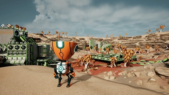 Image of robot in computer game