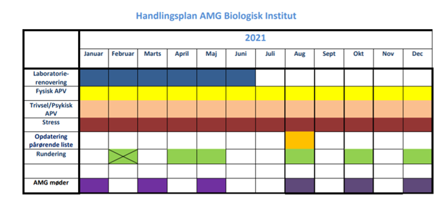 Gant diagram for 2021