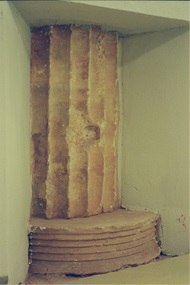 Fig. 34. Column drum and Ionic speira of samos type re-used in room belov the French Tower of Bodrum castle.