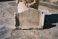 Fig. 35. Roof-tile (5th century BC) found in Turkish-American excavation inside the Crusader Chapel.