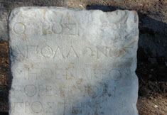 Fig. 37. Border stone of the Sanctuary of Apollo.