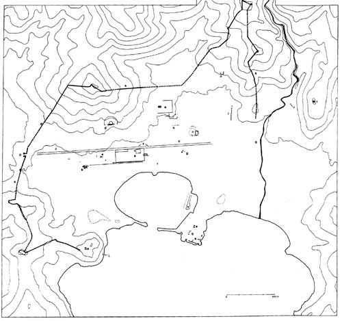 Plan of ancient Halikarnassos (O.A. Hansen and P.Pedersen). The House of Charidemos is indicated with a k