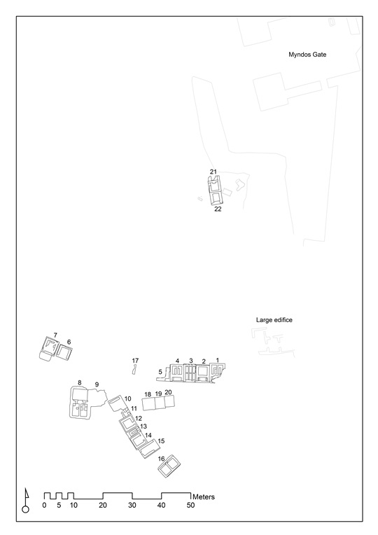 Fig. 2. Plan necropolis (N. Bargfeldt & E. Mortensen)
