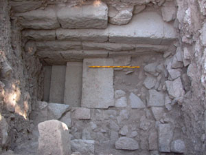 Fig. 25. Sector 2. Southside of the large platform with staircase running down behind the apse of the Chapel.