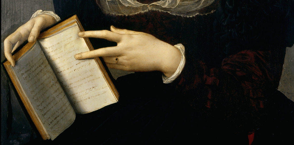 Maleri af en kvinde der læser