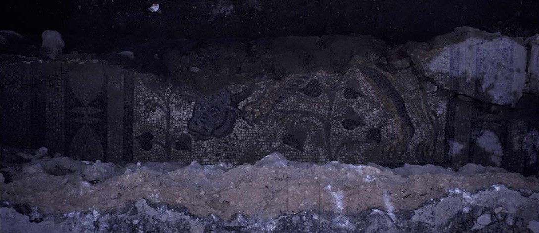 Photo made when the mosaic was found
