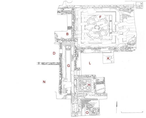 Plan of the excavated area 1990-1993 