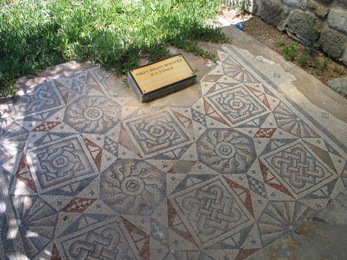 Floor mosaic seen from the southeast