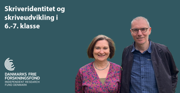 Nikolaj Elf og Vibeke Christensen har modtaget en bevilling fra Danmarks frie forskningsfond til projektet 'Skriveridentitet og skriverudvikling i 6.-7. klasse'