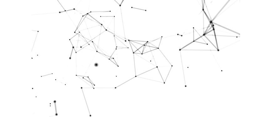 Network illustration connected dots on white background