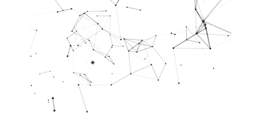 Abstract connected node network on a light background Abstract network of black nodes and thin connecting lines on a light background.