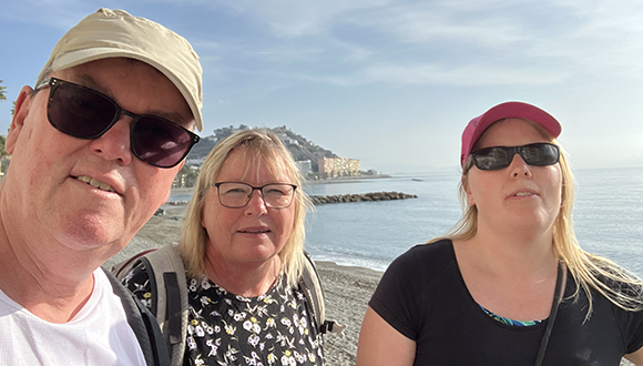 Jørgen with his wife, Lene, and their daughter, Victoria.