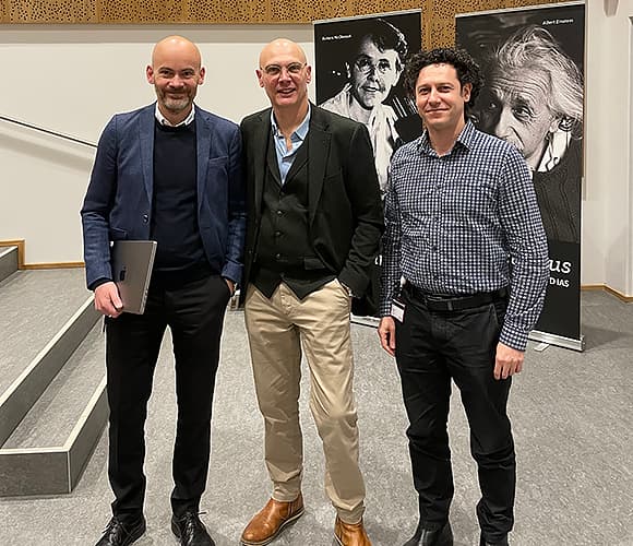 Head of Department at the Department of Mathematics and Computer Science, Martin Svensson, Professor and Head of the Quantum Field Theory Centre, Francesco Sannino, and Professor and Head of Section for Computational Science, Claudio Pica.