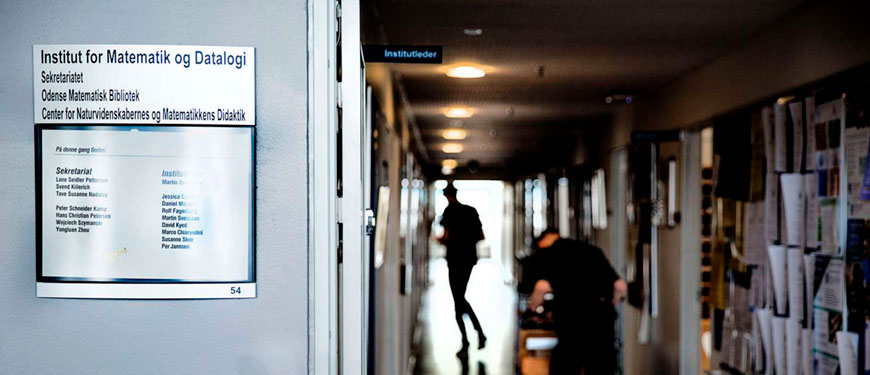 The entrance to the Department of Mathematics and Computer Science University of Southern Denmark