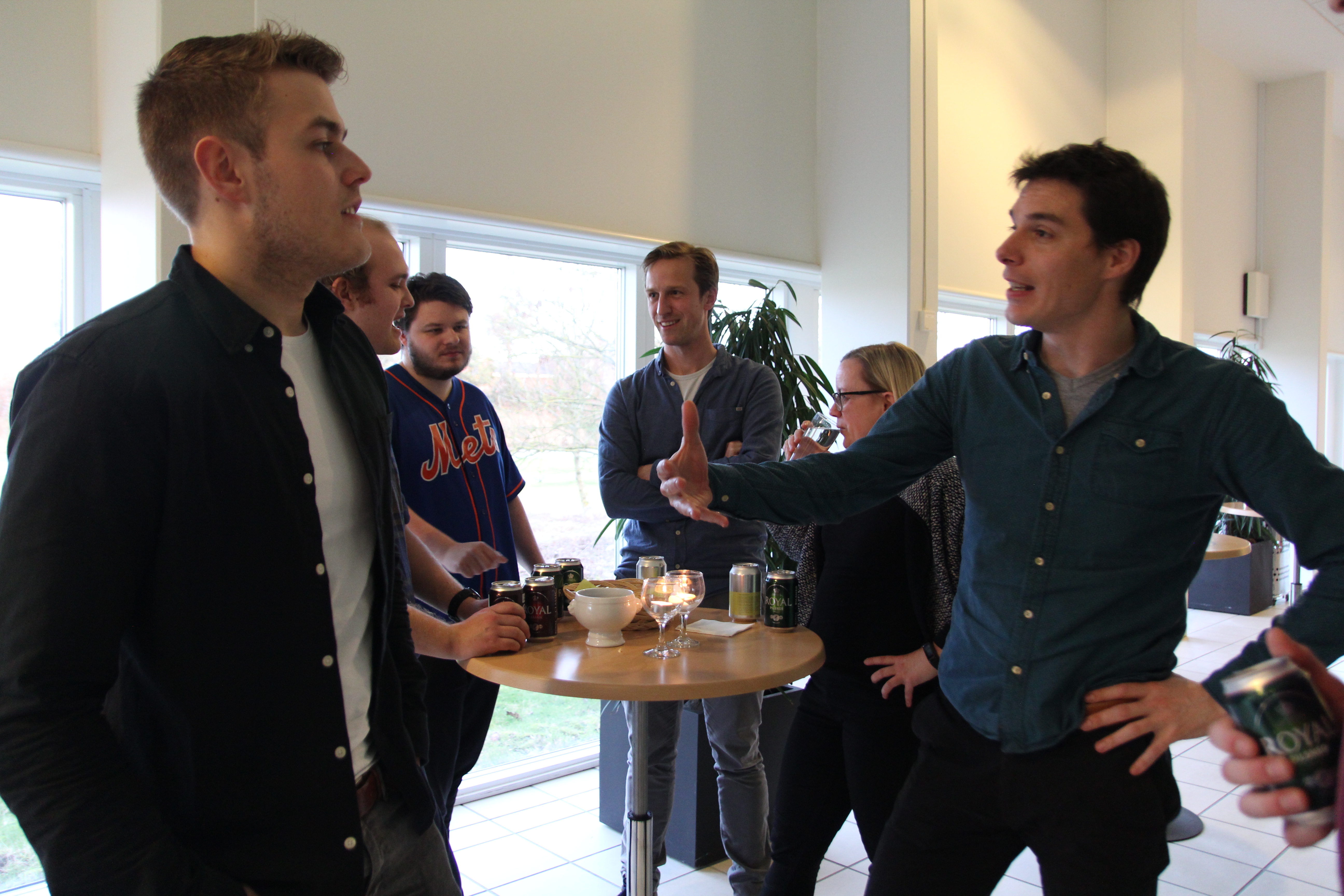 Snacks, drinks and small-talk after the announcement of the winners