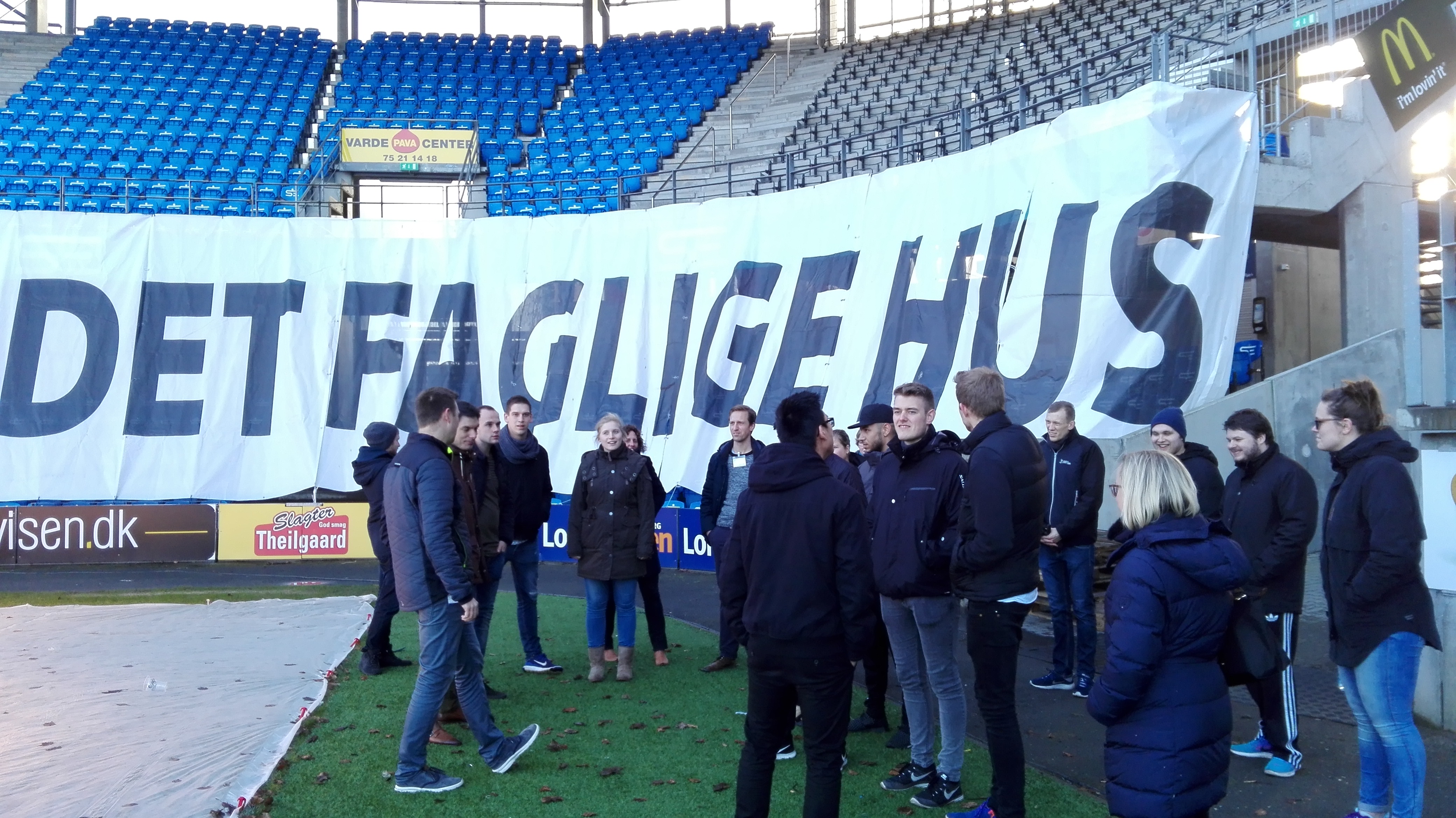 Tour through the football stadium