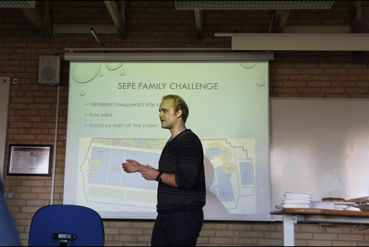 Martin presenting the SEPE family challenge