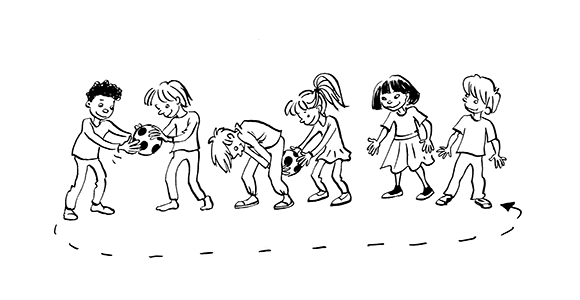 Grafik af børn der leger