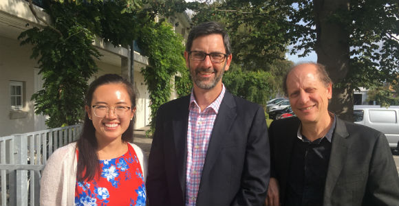 Master student Chinchin Wang, Professor Jeff Herbert and Adjunct professor Ian Shrier