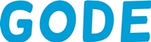 Blå tekst med ordet "GODE".