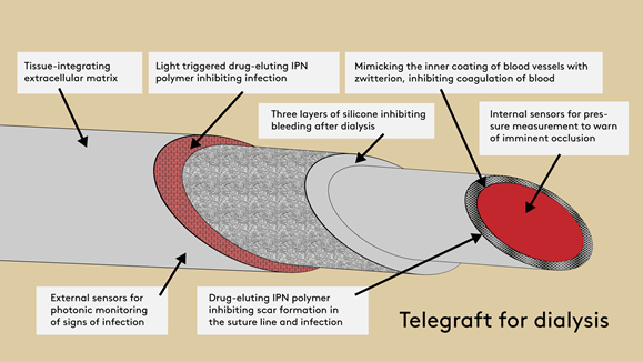 Graphic of the TeleGraft graft