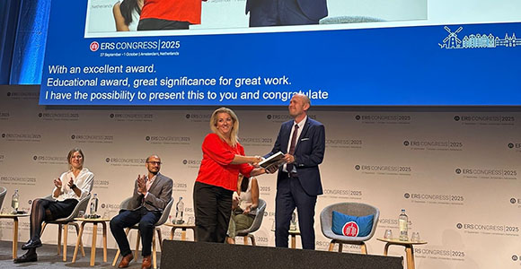 Christian B. Laursen modtager Jean-Claude Yernault Lecture Award ved European Respiratory Societys årlige kongres i lungemedicin. 