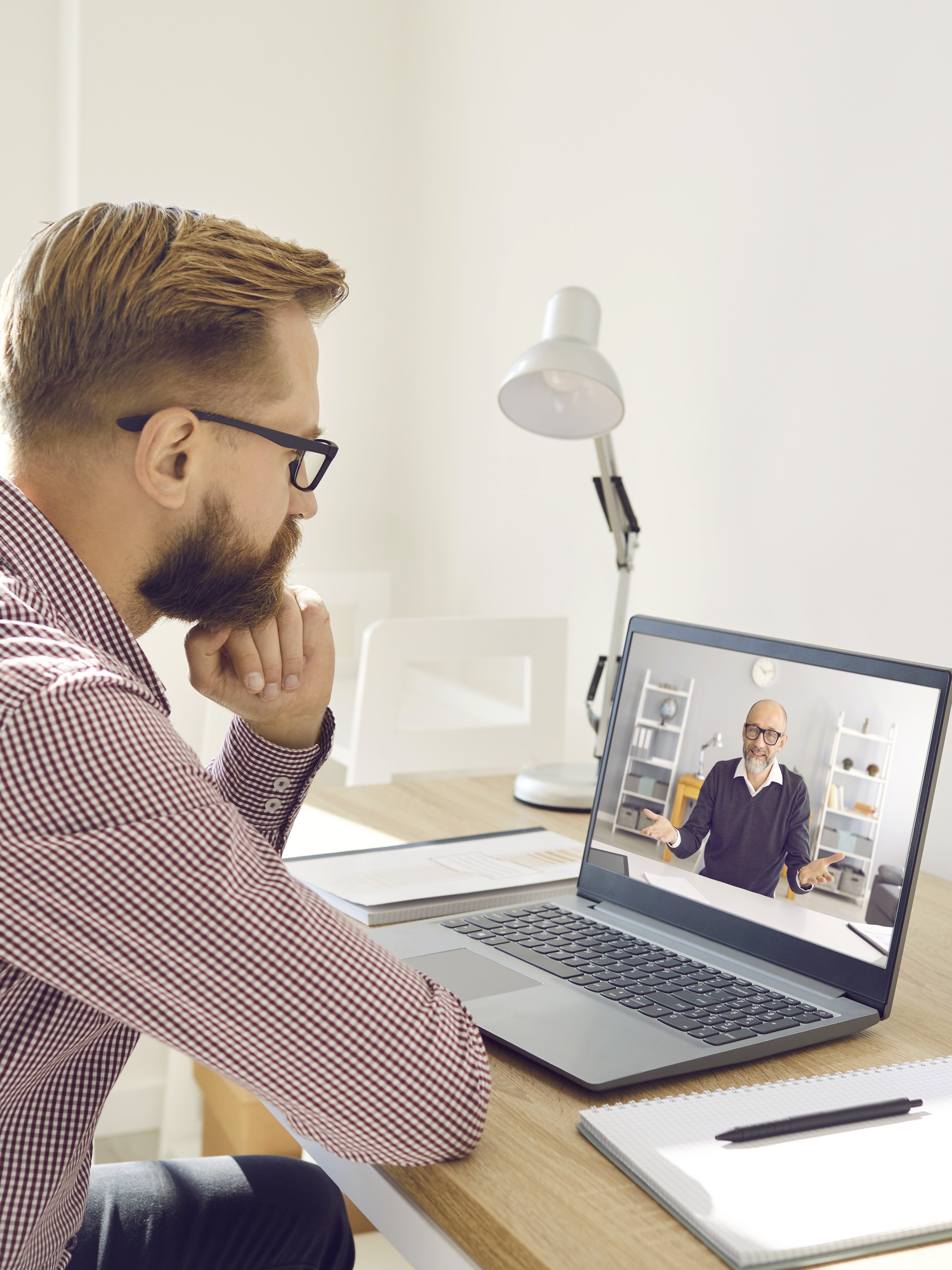Man watching a video