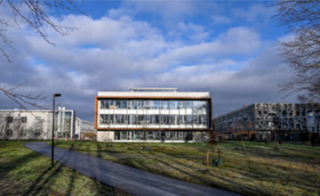 Mærsk Mc-Kinney Møller Instuttets bygninger i Odense vinter 2024