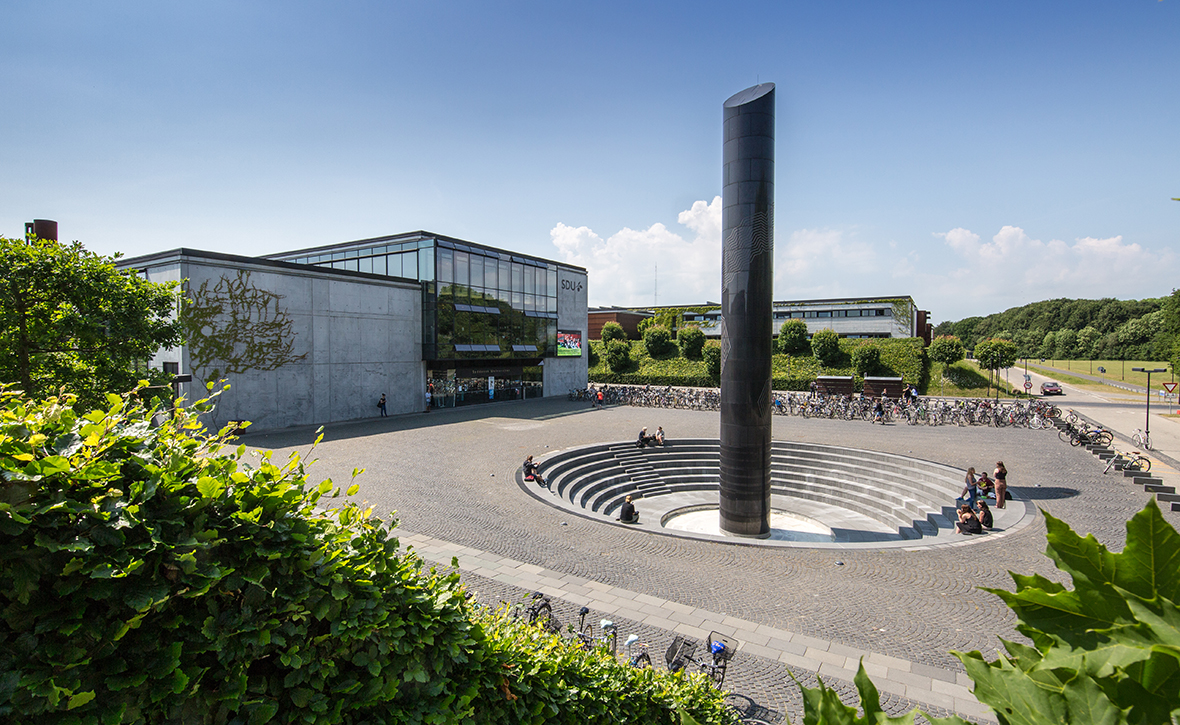 The main entrance at the Southern University of Denmark