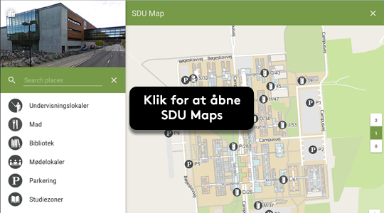 Kort Vejviser SDU Map   Syddansk Universitet Kort Vejviser