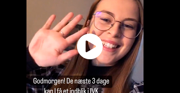Et billede af Emilie der læser IVK på SDU og fortæller om studiet