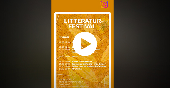 Et skærmbillede af programmet til Litteraturfestival 2022