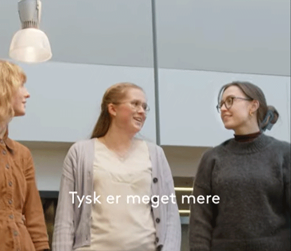 Et billede af Anne, Maria og Hanna der fortæller om tyskstudiet på SDU