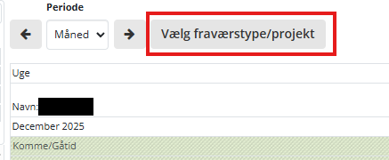 vælg fraværstype