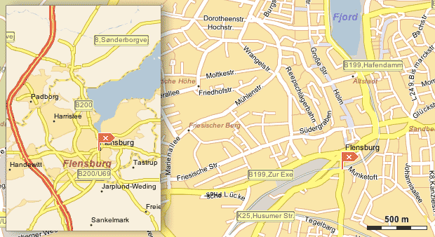 kort over flensborg by Flensburg University Of Southern Denmark Sdu kort over flensborg by